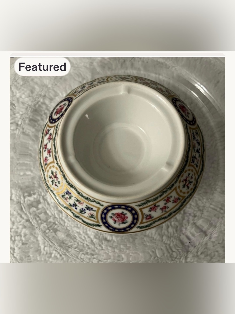 Haviland Limoges Louveciennes Ashtray Or Trinket Tray Vintage Fine China Piece